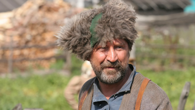 Primitivism old man furry hat free wallpaper - medium preview image
