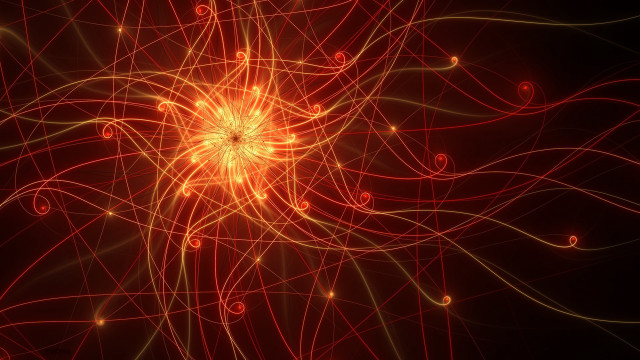 Red yellow abstract circles lines free wallpaper - medium preview image