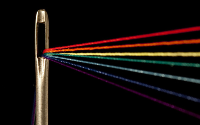 Scissors colored thread handle black free wallpaper - medium preview image