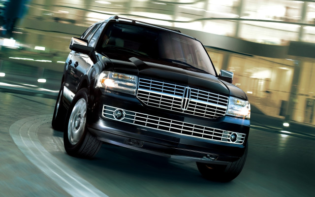 Black truck night street neoclassic free wallpaper - medium preview image