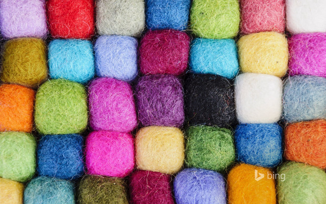 Multicolored wool pile white background free wallpaper - medium preview image