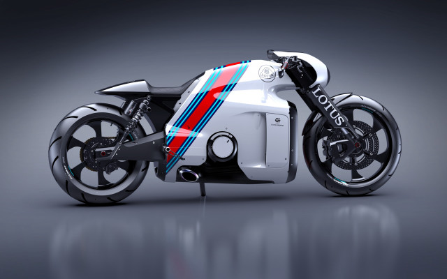 Motorcycle redwhiteblue stripe blackwheel digitalconcept free wallpaper - medium preview image