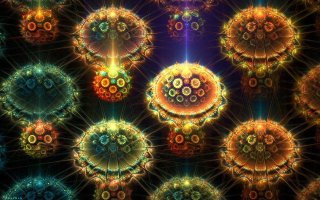 Colorful circles generative mandelbrot ferriswheel free wallpaper - medium preview image