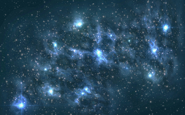 Star cluster space aurora moon #2 free wallpaper - medium preview image
