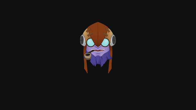 Cartoon character headphones pipe smiling free wallpaper - medium preview image
