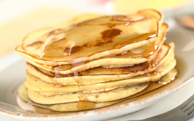 Pancakes syrup plate fork knife #2 free wallpaper - medium preview image