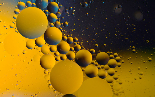 Yellow blue liquid bubbles microscopic free wallpaper - medium preview image