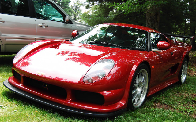 Red sports car field trees #3 free wallpaper - medium preview image
