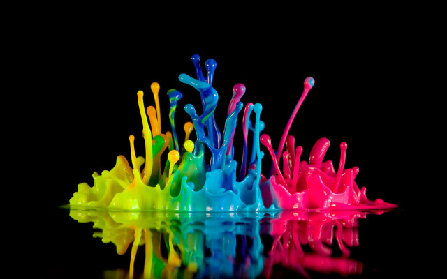Colorful toothbrushes table black surface free wallpaper - medium preview image