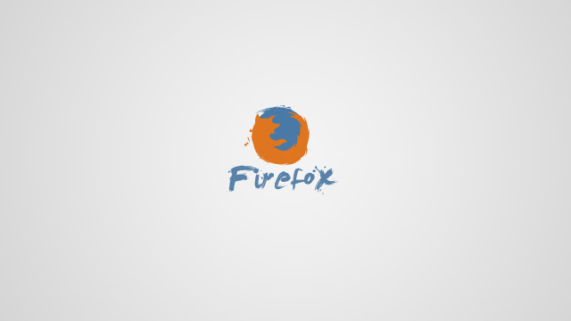 Firefox moon gradient typographic logo free wallpaper - medium preview image