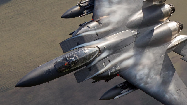 Jet fighter smoke landing precisionism #2 free wallpaper - medium preview image