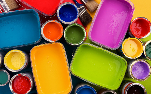 Paint cans brush neo fauvism free wallpaper - medium preview image