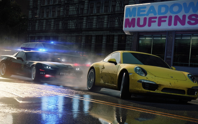 Couple cars police background urban free wallpaper - medium preview image