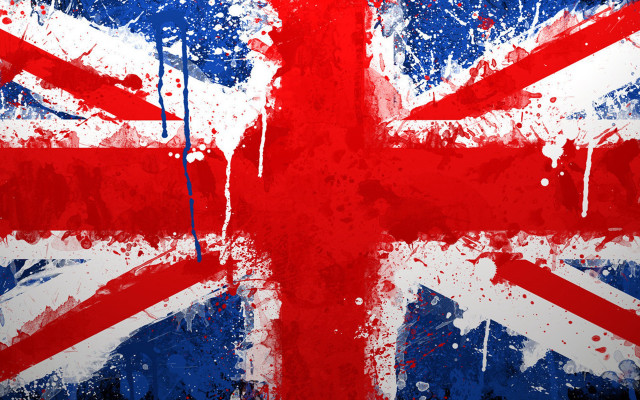 British flag paint splatters grunge free wallpaper - medium preview image