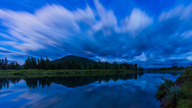 Lake mountain forest clouds sky #2 free wallpaper - medium preview image
