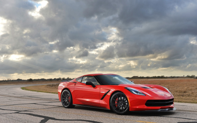 Red sports car cloudy sky #7 free wallpaper - medium preview image