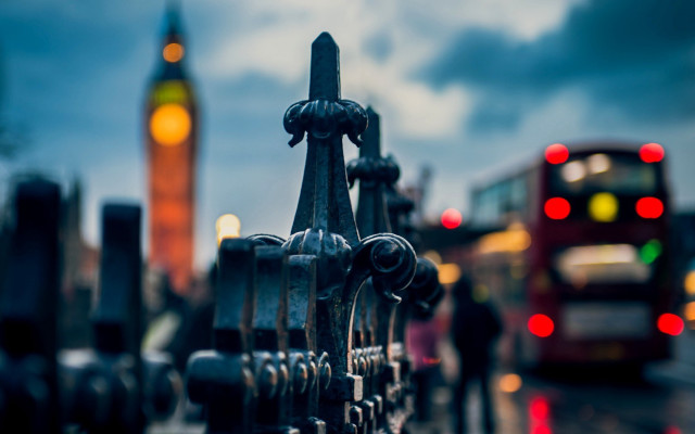 Fence red double decker bus free wallpaper - medium preview image