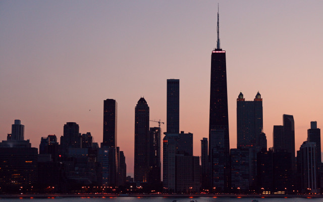 City skyline dusk tower water free wallpaper - medium preview image