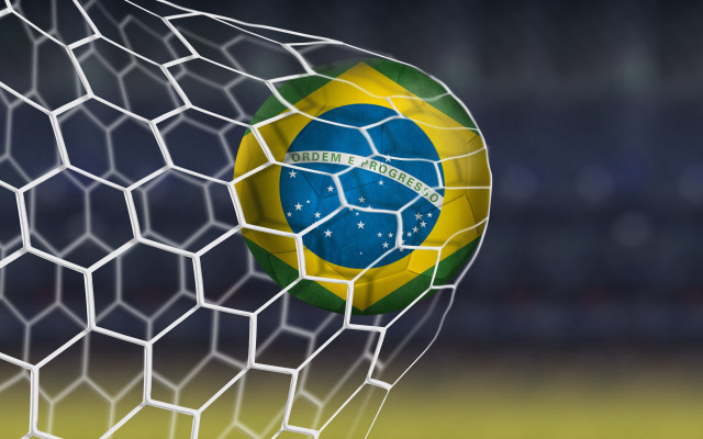 Soccer ball brazil flag net free wallpaper - medium preview image
