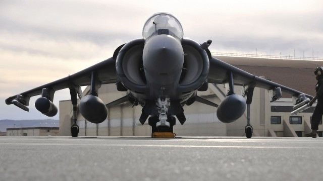 Fighter jet airport man intimidating free wallpaper - medium preview image