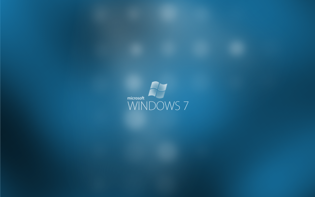 Blue windows7 logo blurry stars free wallpaper - medium preview image