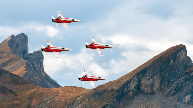 Planes mountains sky clouds digital free wallpaper - medium preview image