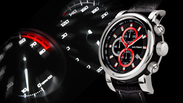 Watch red second hand black free wallpaper - medium preview image