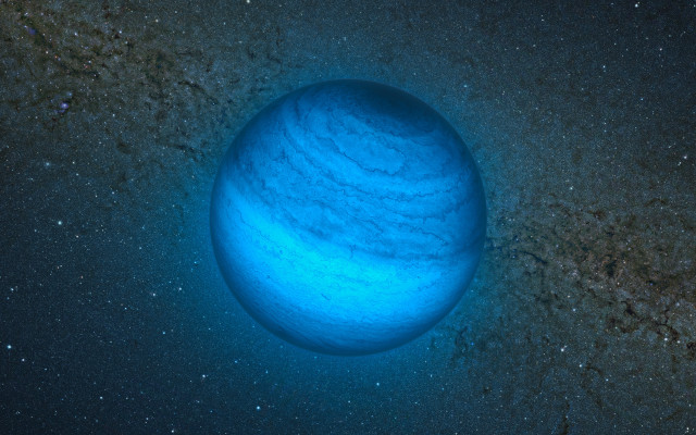 Blue gas nebula space starry free wallpaper - medium preview image