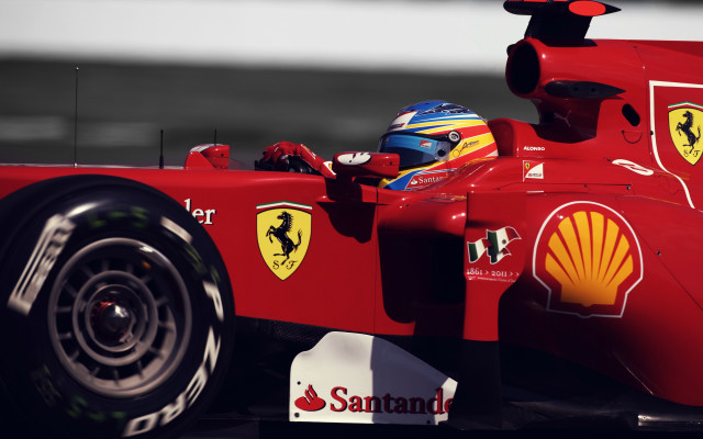 Red ferrari helmet track photorealism free wallpaper - medium preview image