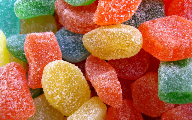 Gummy bears bite pastel rasquache free wallpaper - medium preview image