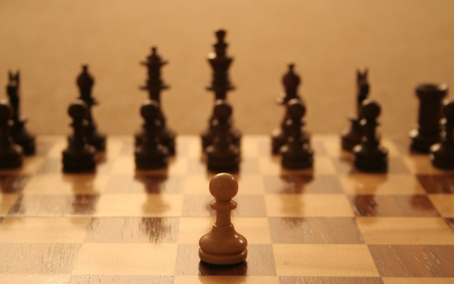 Chess set white pawn brown free wallpaper - medium preview image