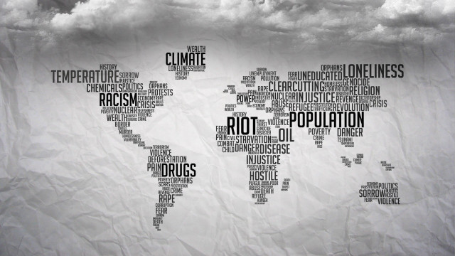 World map cloudy sky background free wallpaper - medium preview image