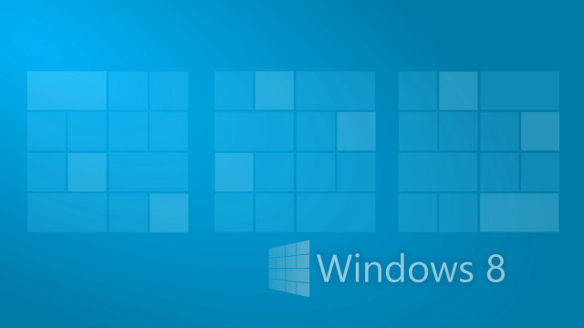 Blue background windows8 logo dynamic free wallpaper - medium preview image