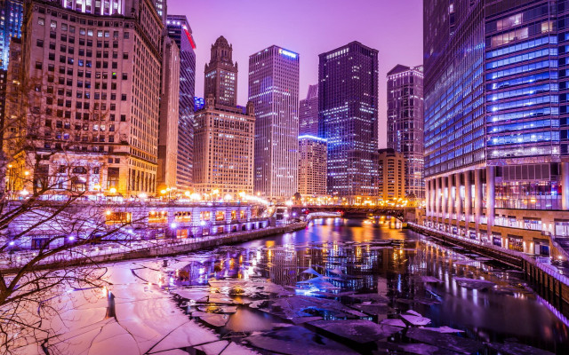 Tokyo city river bridge night free wallpaper - medium preview image