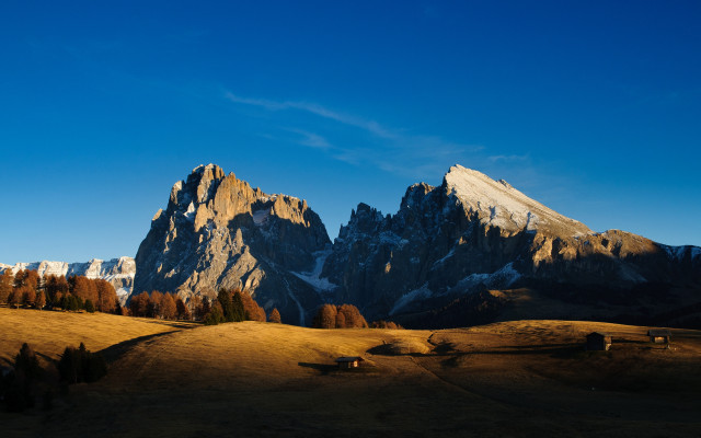 Mountain range trees clouds nature #3 free wallpaper - medium preview image