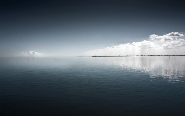 Tranquil lake sky clouds trees free wallpaper - medium preview image
