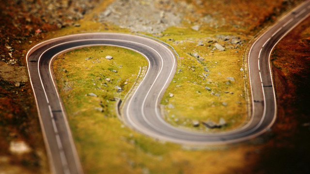 Toy road miniature grass rocks free wallpaper - medium preview image