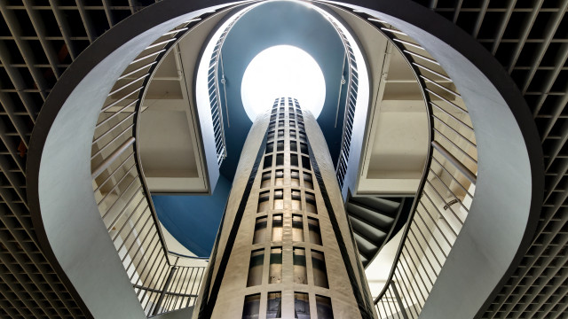 Skyline clock tower modernism bridge free wallpaper - medium preview image
