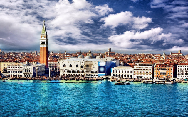 City water clock tower matte free wallpaper - medium preview image