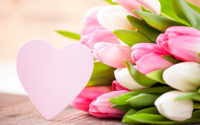 Pink heart paper bouquet flower free wallpaper - medium preview image