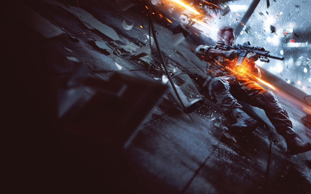 City street night man gun free wallpaper - medium preview image