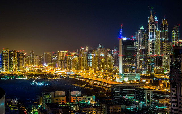City skyline night river bridge #17 free wallpaper - medium preview image