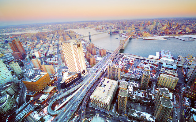 Tokyo bridge river cityscape snow free wallpaper - medium preview image
