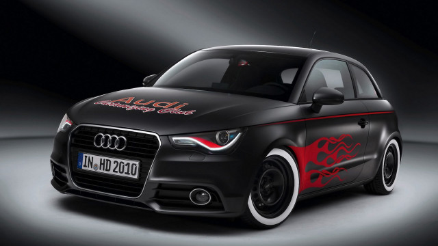 Black car red lettering white free wallpaper - medium preview image