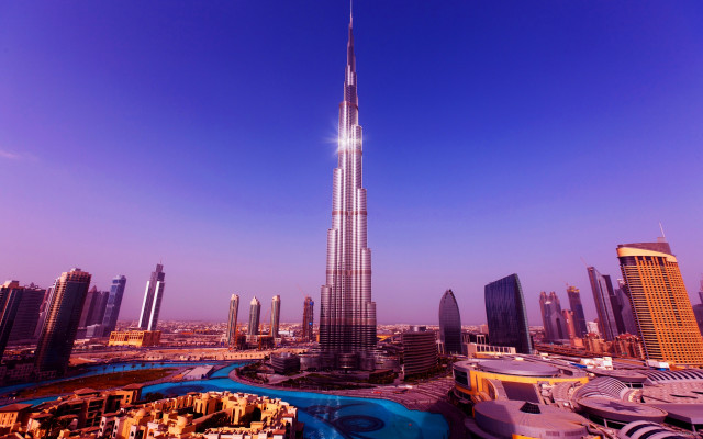 Tower cityscape architecture sunset skyline free wallpaper - medium preview image