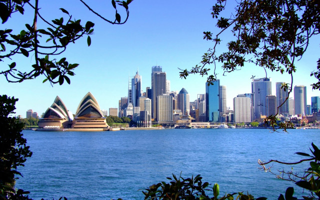 Australian urban nature skyline water free wallpaper - medium preview image