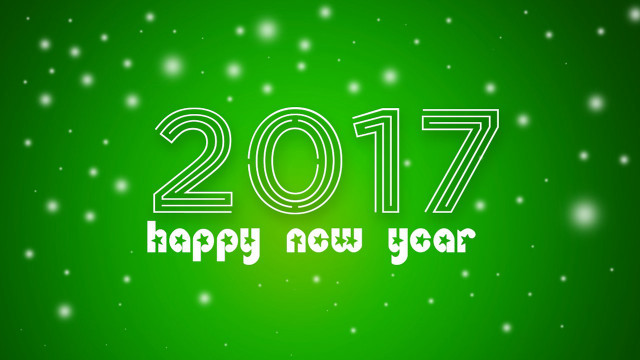 Green background happy new year free wallpaper - medium preview image