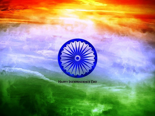 Colorful indian flag wheel happy free wallpaper for desktop - medium preview image