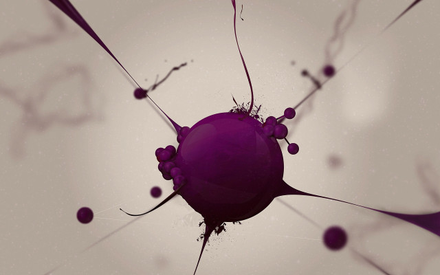 Purple dots blood space heart free wallpaper - medium preview image