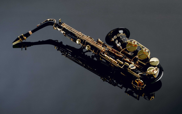 Saxophone reflection fluxus artgem williams free wallpaper - medium preview image